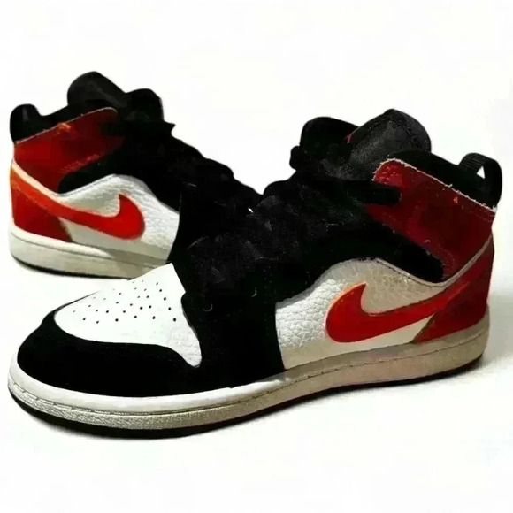 RARE- Air Jordan 1 Mid Shattered Backboard Kids Sneakers Size 13C Multicolor - Picture 2 of 9